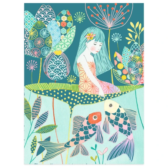 Vyškrabovacie obrázky Jazero s dúhovým leskom