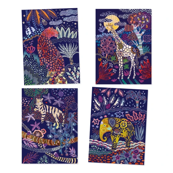 Vyškrabovacie obrázky Divoká Afrika