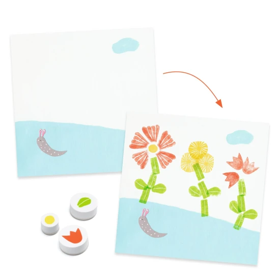 Kreatívna súprava s pečiatkami Kvety