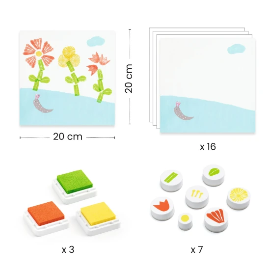 Kreatívna súprava s pečiatkami Kvety