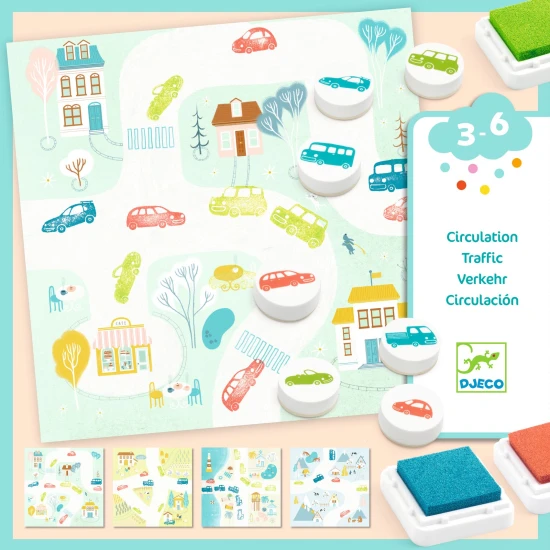 Kreatívna súprava s pečiatkami Dopravné prostriedky