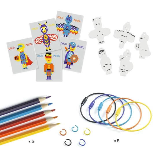 DIY Vyrob si sám Hrdinovia Pixel Art