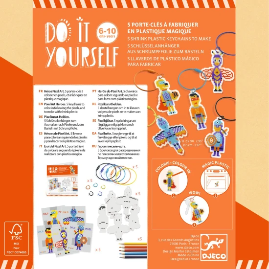 DIY Vyrob si sám Hrdinovia Pixel Art