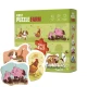 Prvé puzzle Farma 6v1 so zvieratkami z farmy a mláďatkami