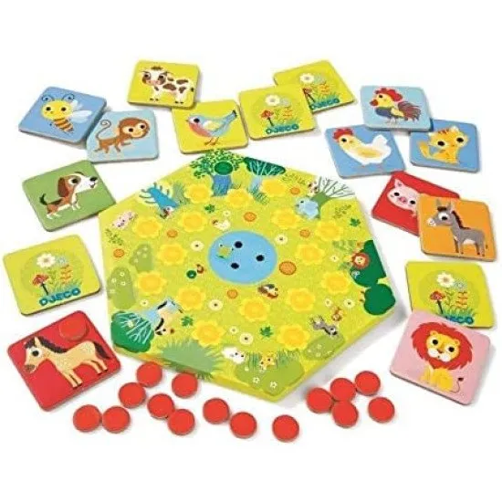 Zvukové pexeso výborná hra na trénovanie pamäte našich najmenších. Snaž sa zapamätať, aký zvuk je priradený ku ktorému tlačidlu a rozmiestnenie kartičiek so zvieratkami.