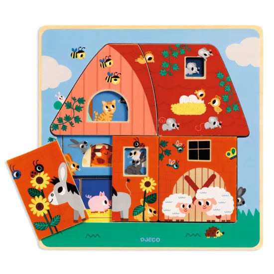 Vkladacie viacvrstvové puzzle Farma. Zábava a vzdelávanie v jednom.