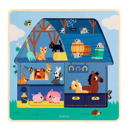 Vkladacie viacvrstvové puzzle Farma. Zábava a vzdelávanie v jednom.