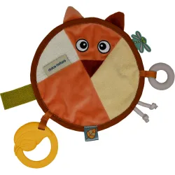 Senzorická hračka Líška a prívesok na cumlík s hryzátkom