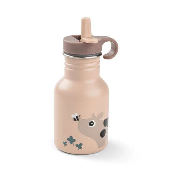 Done by Deer Antikorová fľaša Tiny farm ružová 350 ml