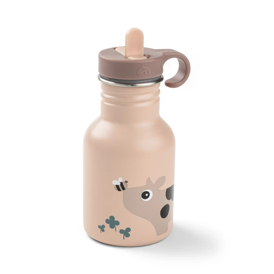 Done by Deer Antikorová fľaša Tiny farm ružová 350 ml