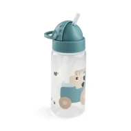 Fľaša so slamkou Tiny farm modrá 350 ml