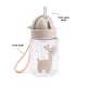 Done by Deer Fľaša so slamkou Celebration piesková 280 ml