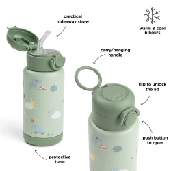 Termofľaša so slamkou Playground zelená 340 ml