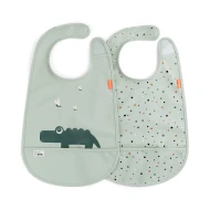 Podbradníky na suchý zips Croco zelené – 2 ks