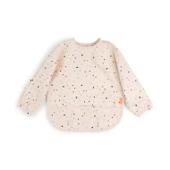 Podbradník s rukávmi a vreckom Happy dots ružový