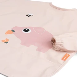 Podbradník s rukávmi a vreckom Tiny farm ružový