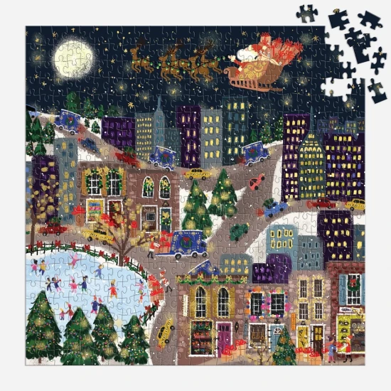 Puzzle Vianočné mestečko Presentville 500 dielov Puzzle Vianočné mestečko Presentville 500 dielov – Galison CHB8361