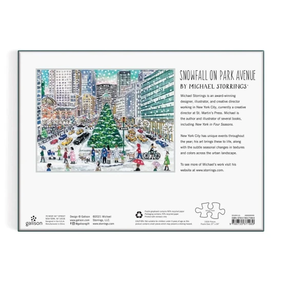Poskladajte toto 1000 dielne puzzle a odhaľte zasnežený Park Avenue.