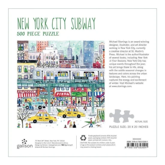 Poskladajte toto 500 dielne puzzle a odhaľte zimnú ríšu divov v New Yorku.