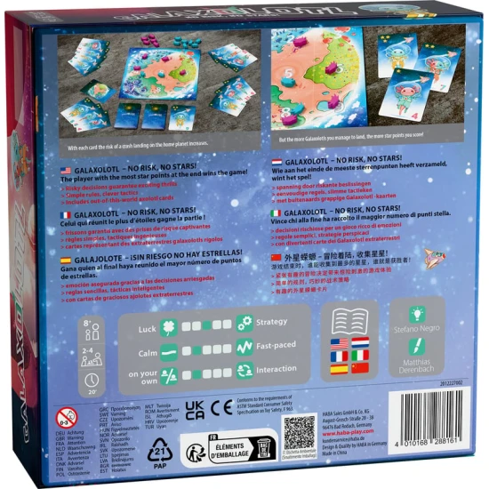 Galaxolotl hra od Haba – rodinná spoločenská hra pre deti od 8 rokov