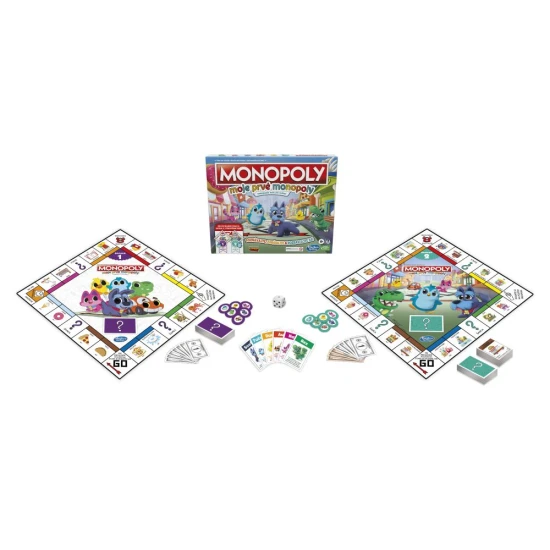 Detská stolná hra Moje prvé Monopoly SK s obojstrannou hracou doskou a farebnými žetónmi