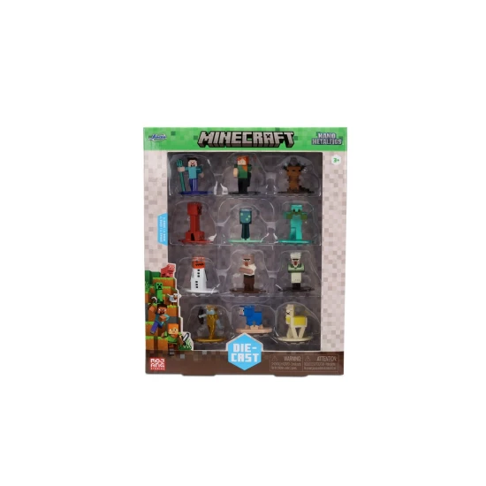 Dickie Toys Minecraft kovové zberateľské nanofigúrky, súprava 12 ks