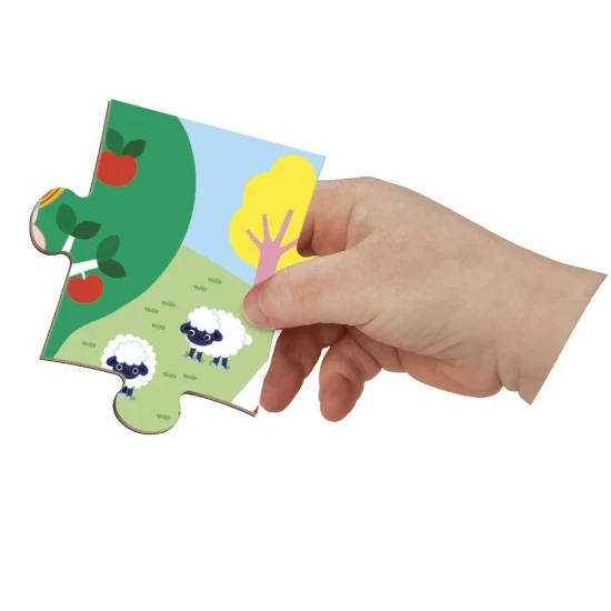 Janod Magnetické puzzle v kufríku Farma 24 ks
