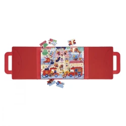 Magnetické puzzle v kufríku Požiarnici 36 ks