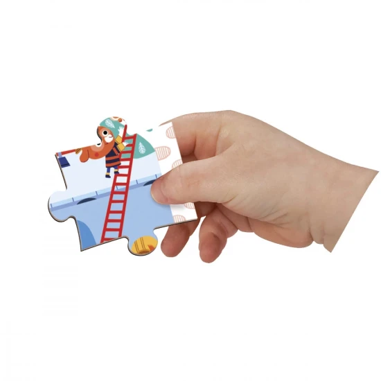 Janod Magnetické puzzle v kufríku Požiarnici 36 ks