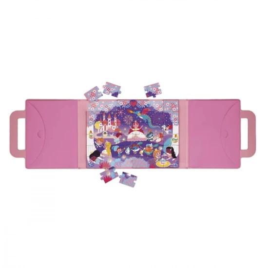 Janod Magnetické puzzle v kufríku Princezné 36 ks