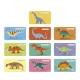 Magnetická kniha s dinosaurom a farebnými magnetkami pre deti.