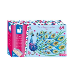 Kreatívna sada Trblietavé obrázky so štrasovými korálkami Vtáčik