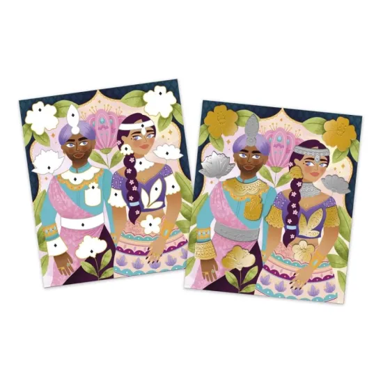 Kreatívna sada Bollywood s metalickým papierom - kreatívna sada pre deti Janod