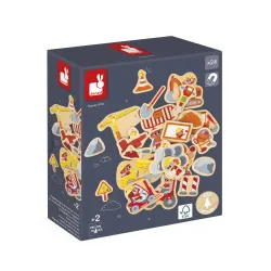 Drevené magnetky pre deti Na stavbe 24 ks