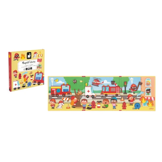 Magnetické príbehy pre deti s požiarníkmi od Janod.
