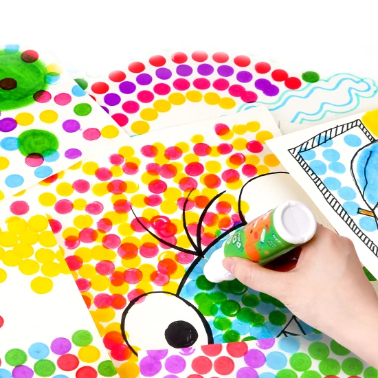 Jarmelo farby v tube – súprava 6 umývateľných a netoxických farieb s penovým aplikátorom