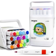 Obojstranné fixky s dvoma hrotmi v boxe 24 ks