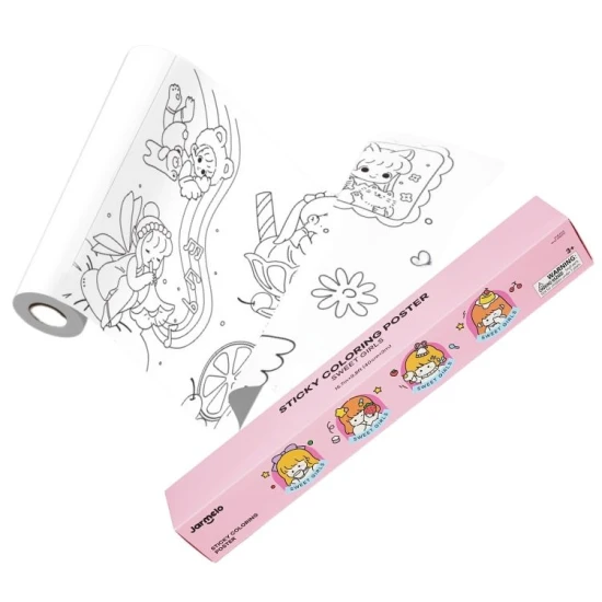 Samolepiaca omaľovánka v rolke Sweet girls 3 m Jarmelo