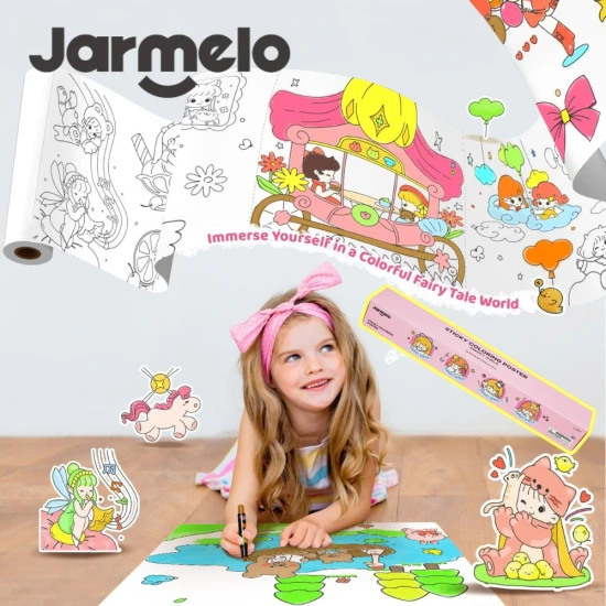 Samolepiaca omaľovánka v rolke Sweet girls 3 m Jarmelo