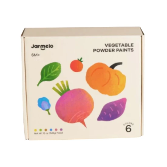 Prírodné rastlinné práškové prstové farby pre deti – bezpečné a umývateľné