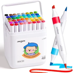 Obojstranné fixky s dvoma hrotmi v boxe 48 ks