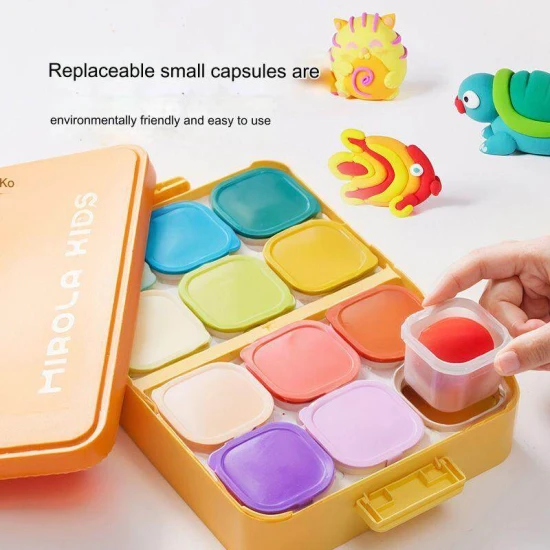 Jarmelo modelovacia hmota v boxe – sada 12 farieb, netoxická modelovacia zábava pre deti