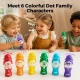 Jarmelo Farby v tube s omaľovánkami Dot Family 6 ks – model JA99537