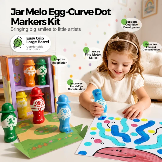 Jarmelo Farby v tube s omaľovánkami Dot Family 6 ks – model JA99537