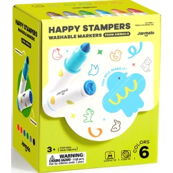 Umývateľné fixky s pečiatkami Happy Stampers Farma 6 ks