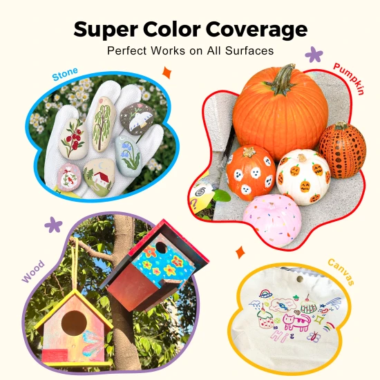 Jarmelo Temperové farby Umývateľné v tyčinke – set 16 umyvateľných netoxických farieb v tyčinke