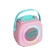 Ružový detský Kiddoboo bluetooth karaoke set mikrofón a reproduktor KidsVoice Pink s RGB osvetlením a zábavnými efektmi pre deti od 3 rokov.