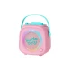 Ružový detský Kiddoboo bluetooth karaoke set mikrofón a reproduktor KidsVoice Pink s RGB osvetlením a zábavnými efektmi pre deti od 3 rokov.