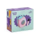Ružový detský Kiddoboo bluetooth karaoke set mikrofón a reproduktor KidsVoice Pink s RGB osvetlením a zábavnými efektmi pre deti od 3 rokov.