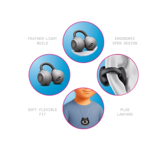 Bezdrôtové detské slúchadlá do uší GOAT Buzzkill čierne